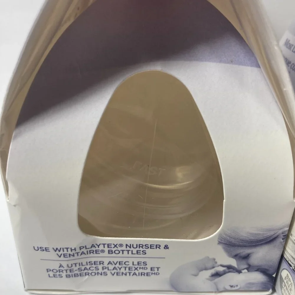 Playtex NaturaLatch Silicone Nipples 3-6M+ Fast 5 (2) Packs